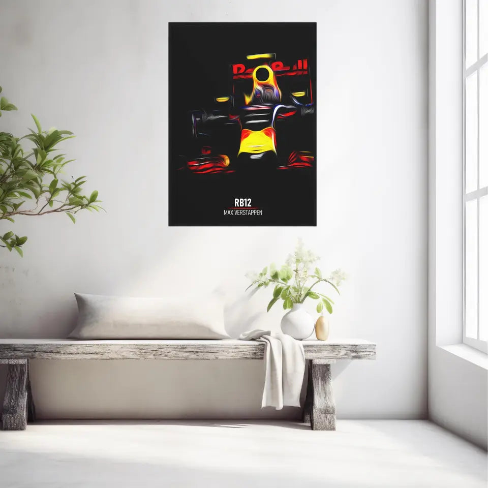 Affiche ou Tableau Red Bull RB12 Max Verstappen Formule 1