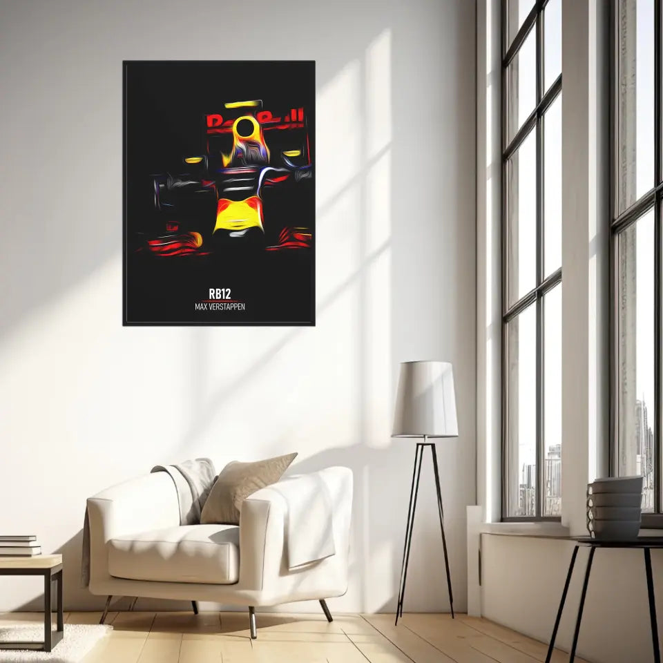 Affiche ou Tableau Red Bull RB12 Max Verstappen Formule 1