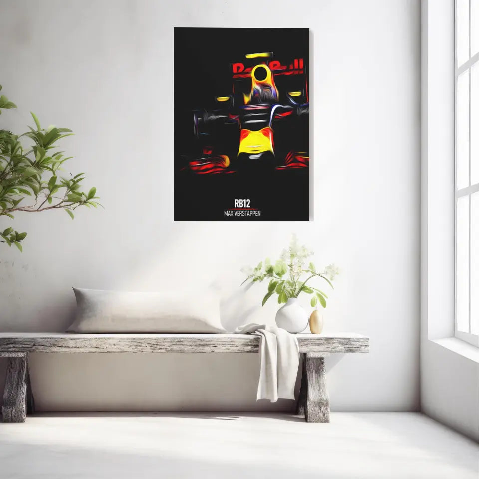 Affiche ou Tableau Red Bull RB12 Max Verstappen Formule 1