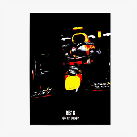 Affiche ou Tableau Red Bull RB18 Sergio Pérez Formule 1