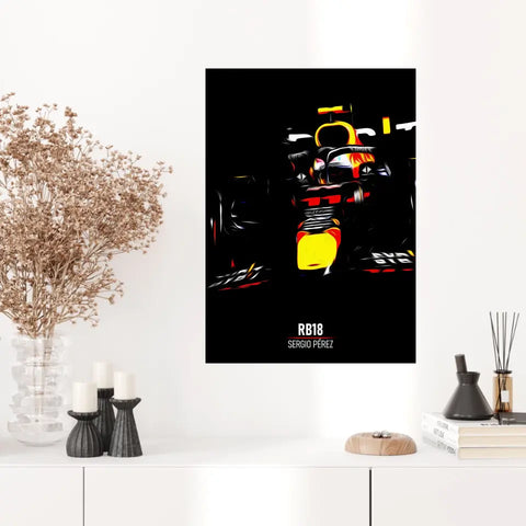 Affiche ou Tableau Red Bull RB18 Sergio Pérez Formule 1
