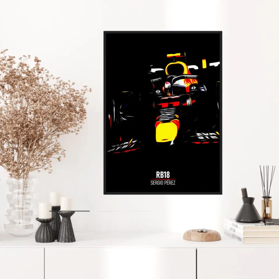 Affiche ou Tableau Red Bull RB18 Sergio Pérez Formule 1