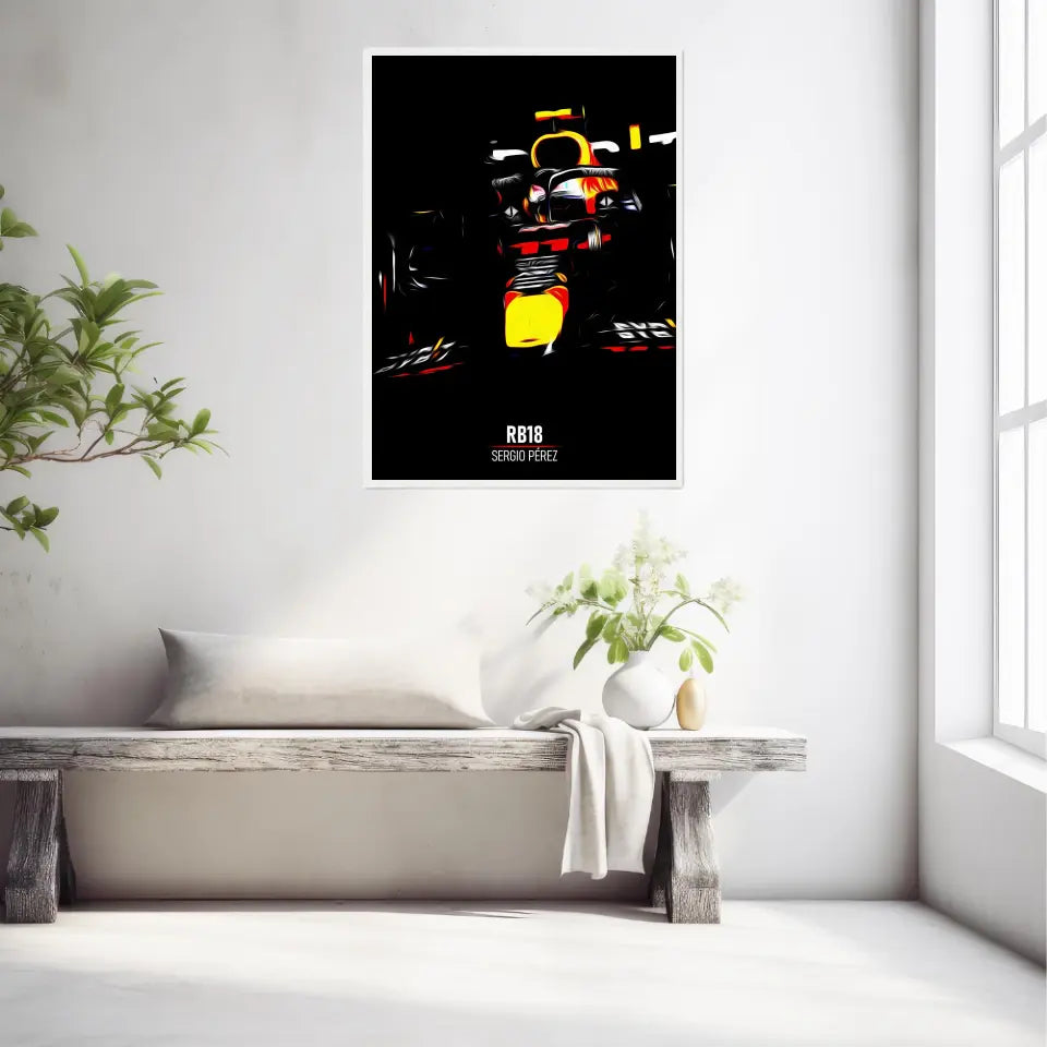 Affiche ou Tableau Red Bull RB18 Sergio Pérez Formule 1