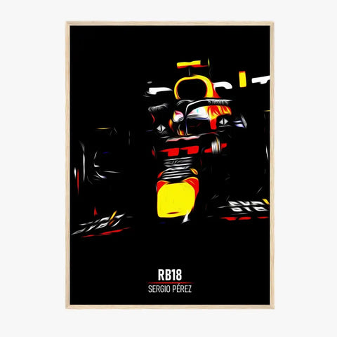 Affiche ou Tableau Red Bull RB18 Sergio Pérez Formule 1