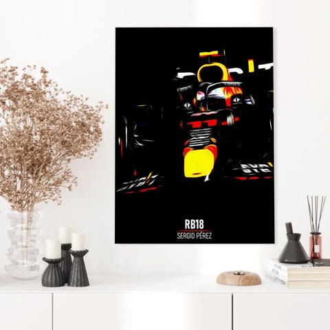 Affiche ou Tableau Red Bull RB18 Sergio Pérez Formule 1