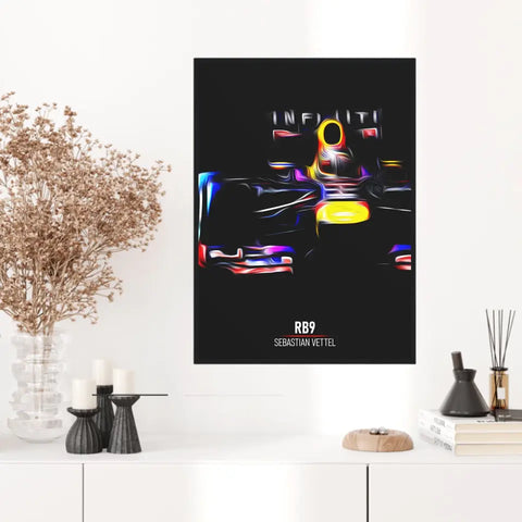 Affiche ou Tableau Red Bull RB9 Sebastian Vettel Formule 1