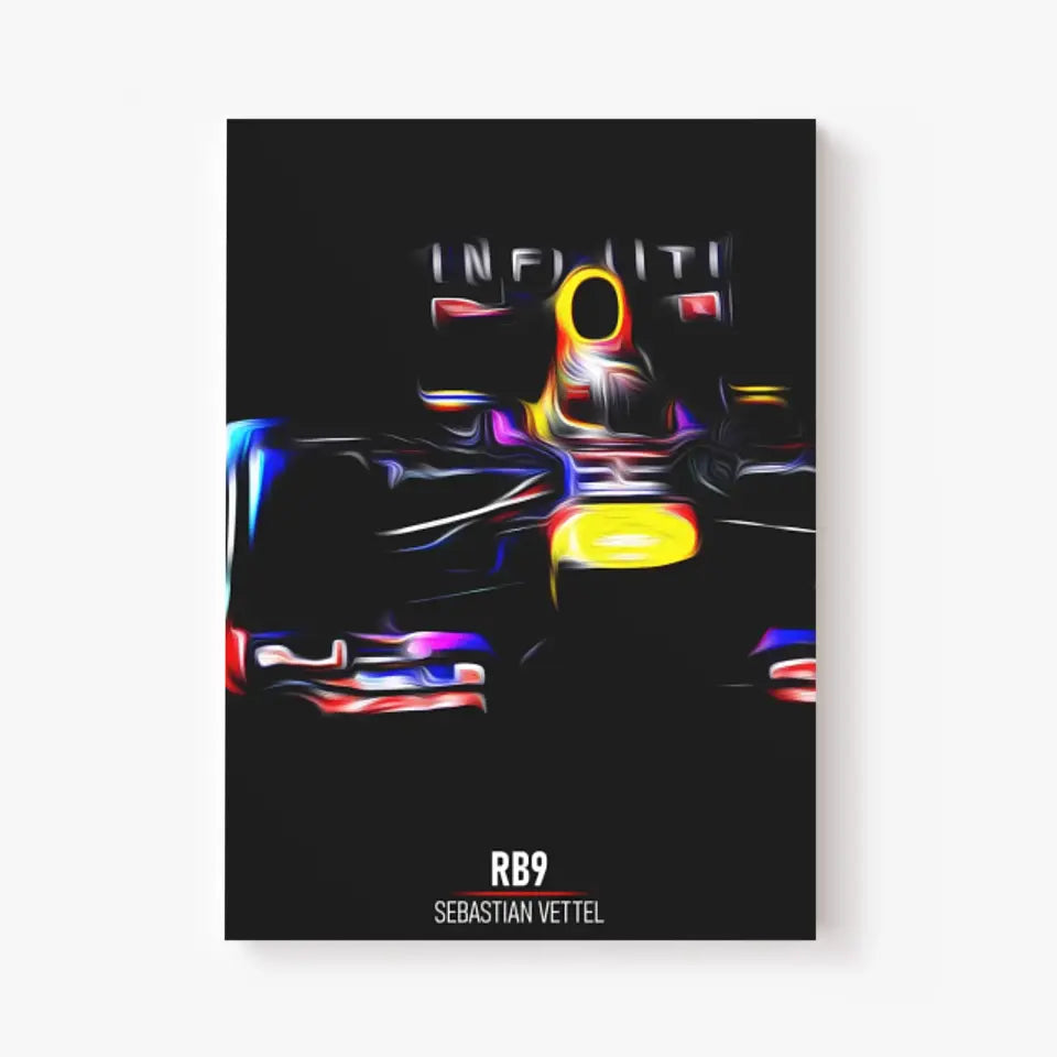 Affiche ou Tableau Red Bull RB9 Sebastian Vettel Formule 1