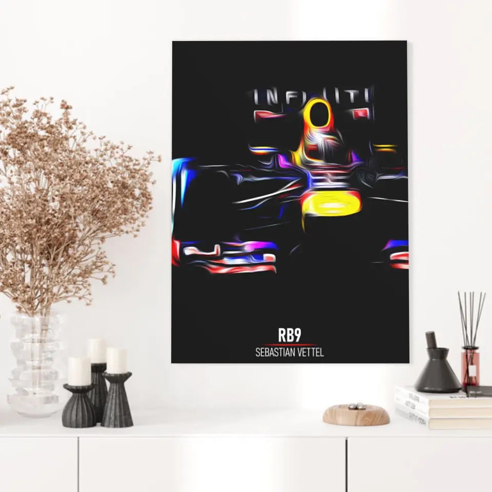 Affiche ou Tableau Red Bull RB9 Sebastian Vettel Formule 1