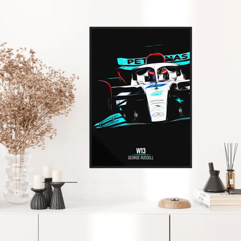 Affiche ou Tableau Mercedes W13 George Russell Formule 1