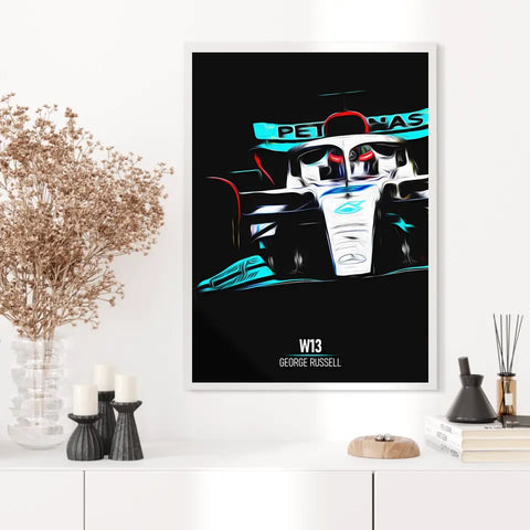 Affiche ou Tableau Mercedes W13 George Russell Formule 1