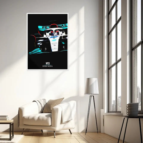 Affiche ou Tableau Mercedes W13 George Russell Formule 1