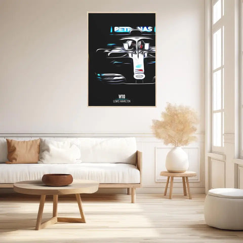 Affiche ou Tableau Mercedes W10 Lewis Hamilton Formule 1