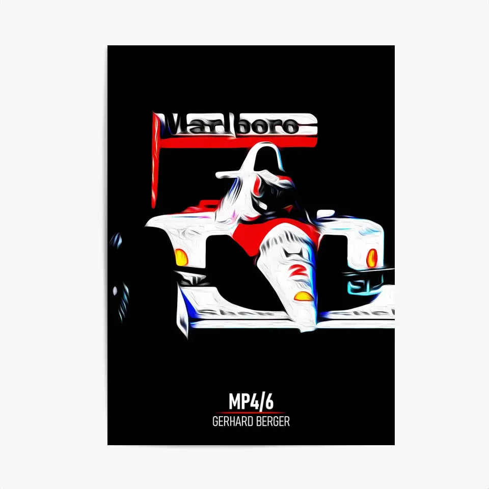 Affiche ou Tableau McLaren MP4 6 Gerhard Berger Formule 1