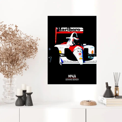 Affiche ou Tableau McLaren MP4 6 Gerhard Berger Formule 1