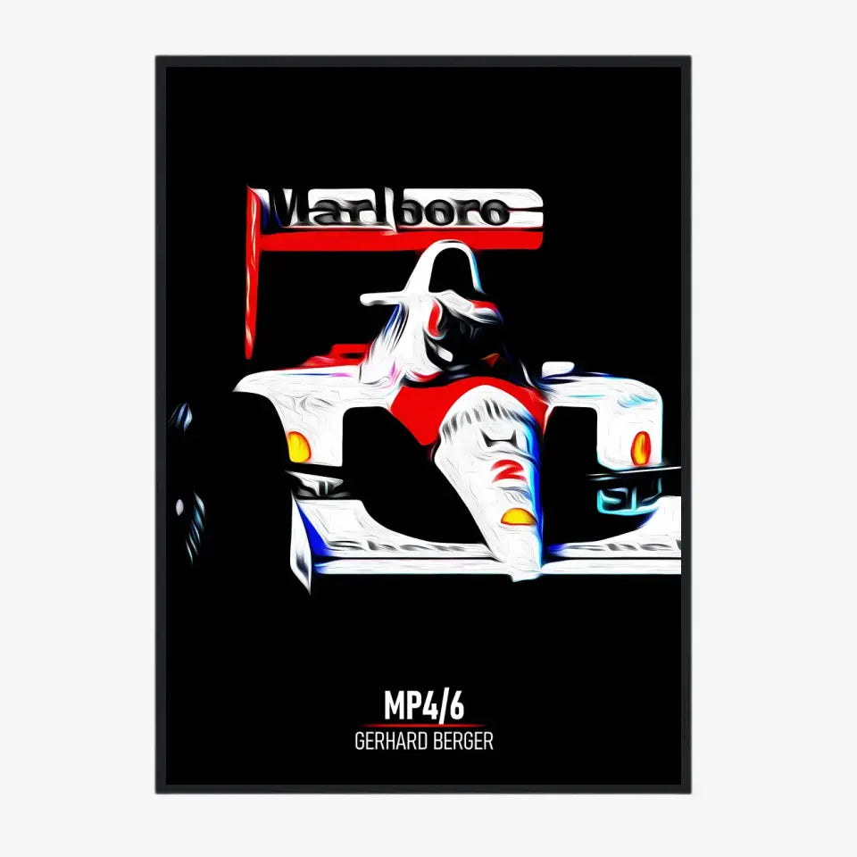 Affiche ou Tableau McLaren MP4 6 Gerhard Berger Formule 1