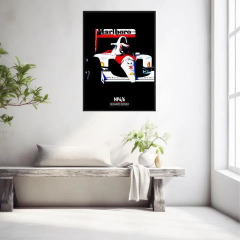 Affiche ou Tableau McLaren MP4 6 Gerhard Berger Formule 1