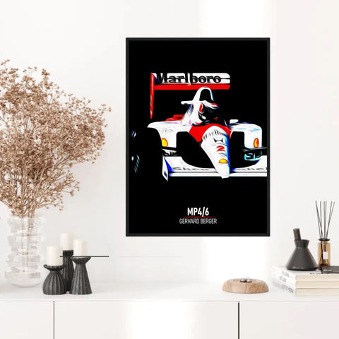 Affiche ou Tableau McLaren MP4 6 Gerhard Berger Formule 1