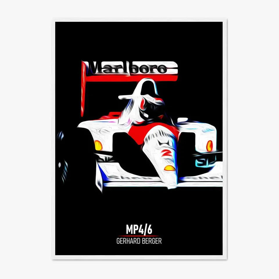 Affiche ou Tableau McLaren MP4 6 Gerhard Berger Formule 1