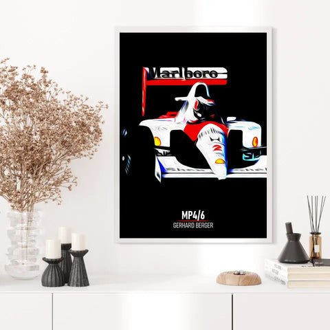 Affiche ou Tableau McLaren MP4 6 Gerhard Berger Formule 1