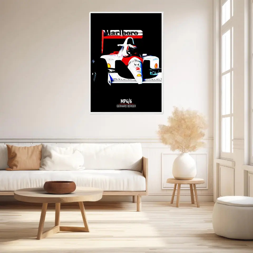 Affiche ou Tableau McLaren MP4 6 Gerhard Berger Formule 1