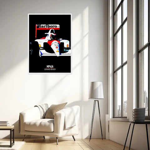 Affiche ou Tableau McLaren MP4 6 Gerhard Berger Formule 1