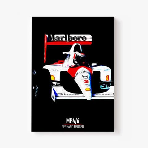 Affiche ou Tableau McLaren MP4 6 Gerhard Berger Formule 1