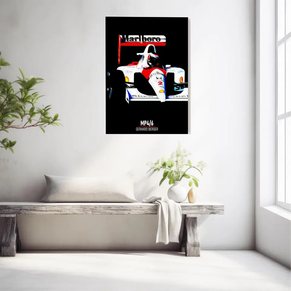 Affiche ou Tableau McLaren MP4 6 Gerhard Berger Formule 1