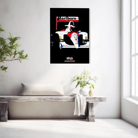 Affiche ou Tableau McLaren MP4 6 Gerhard Berger Formule 1