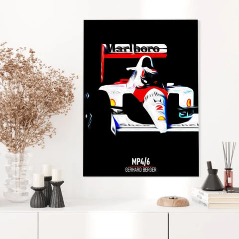 Affiche ou Tableau McLaren MP4 6 Gerhard Berger Formule 1