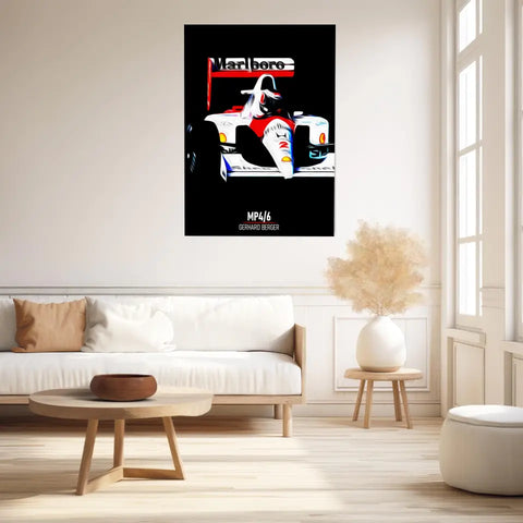 Affiche ou Tableau McLaren MP4 6 Gerhard Berger Formule 1