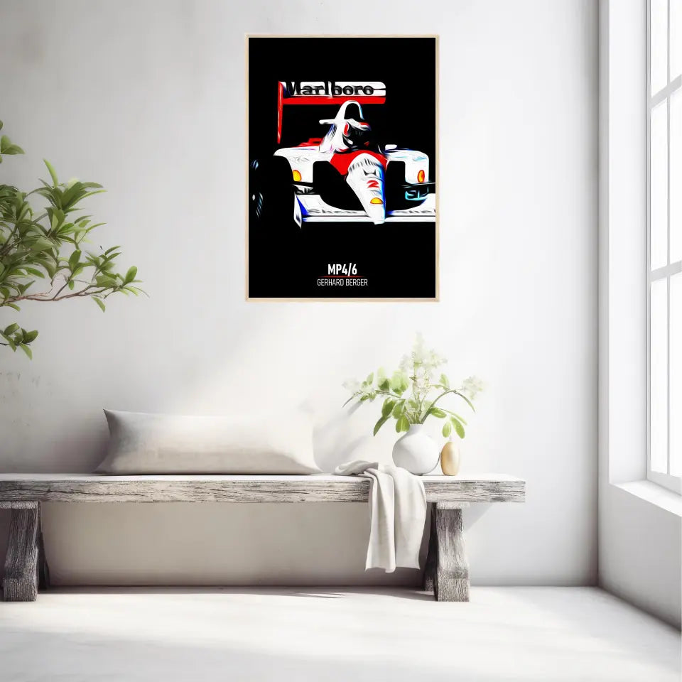 Affiche ou Tableau McLaren MP4 6 Gerhard Berger Formule 1