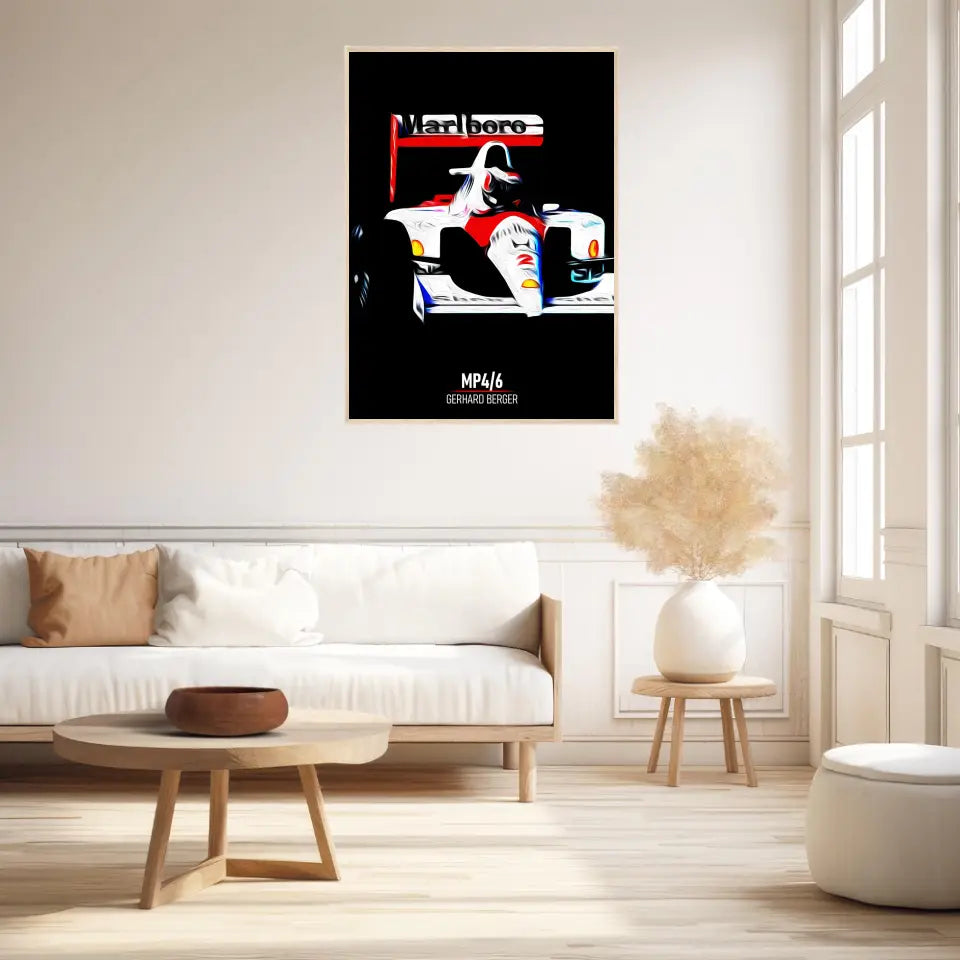 Affiche ou Tableau McLaren MP4 6 Gerhard Berger Formule 1