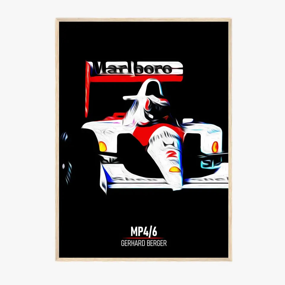 Affiche ou Tableau McLaren MP4 6 Gerhard Berger Formule 1