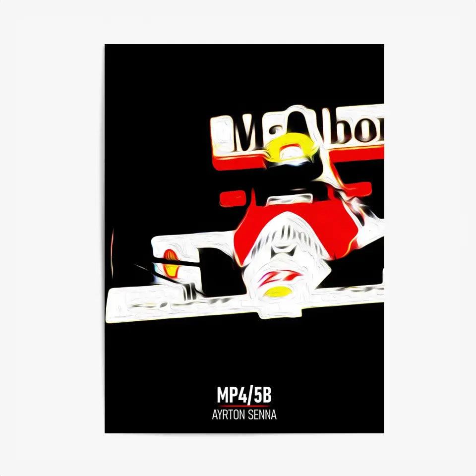 Affiche ou Tableau McLaren MP4 5B Ayrton Senna Formule 1