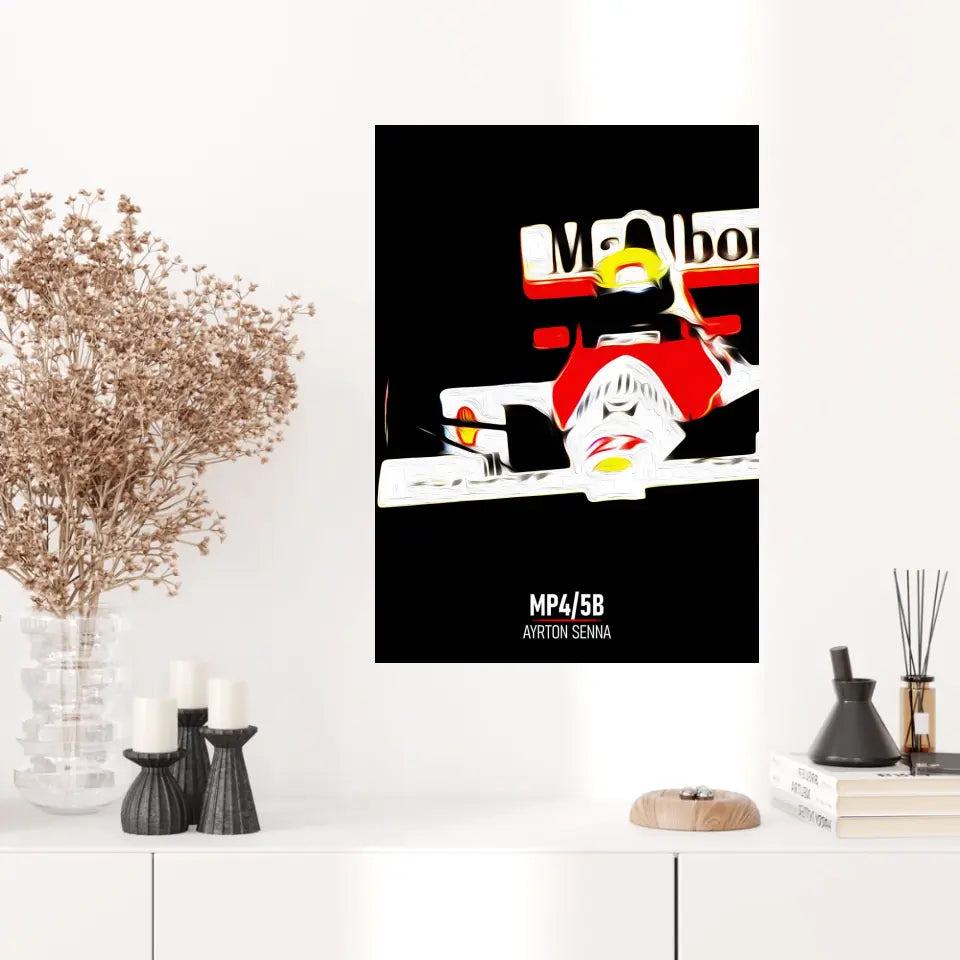 Affiche ou Tableau McLaren MP4 5B Ayrton Senna Formule 1