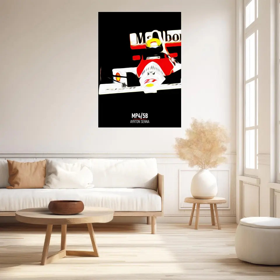 Affiche ou Tableau McLaren MP4 5B Ayrton Senna Formule 1