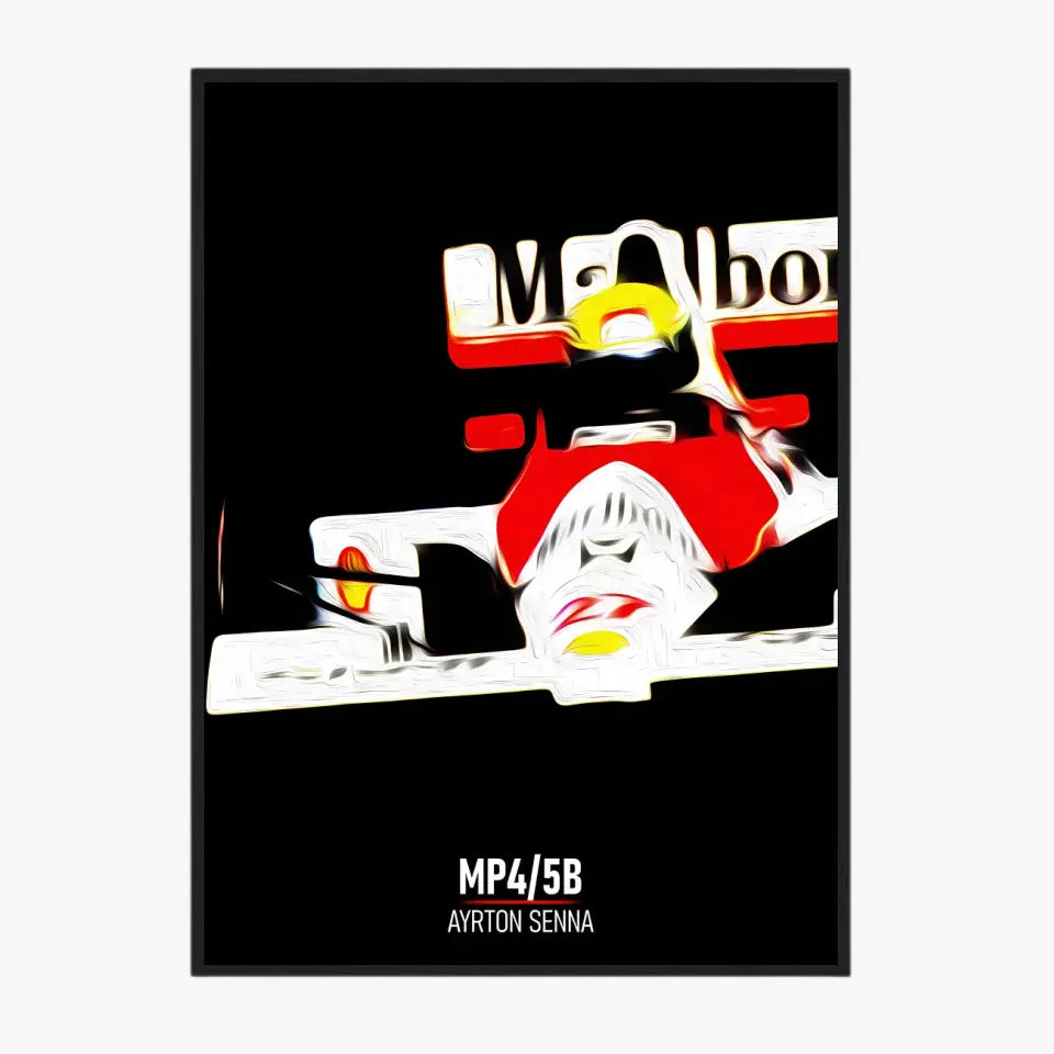 Affiche ou Tableau McLaren MP4 5B Ayrton Senna Formule 1