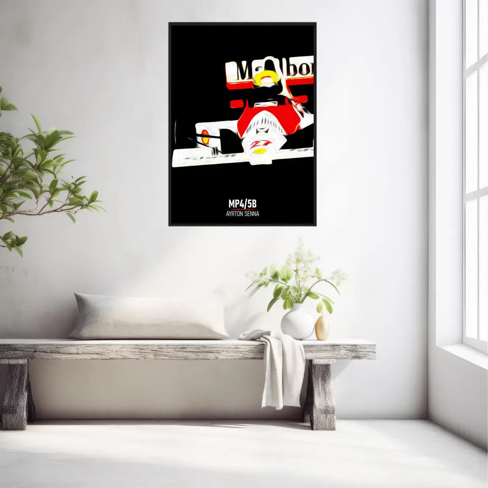 Affiche ou Tableau McLaren MP4 5B Ayrton Senna Formule 1