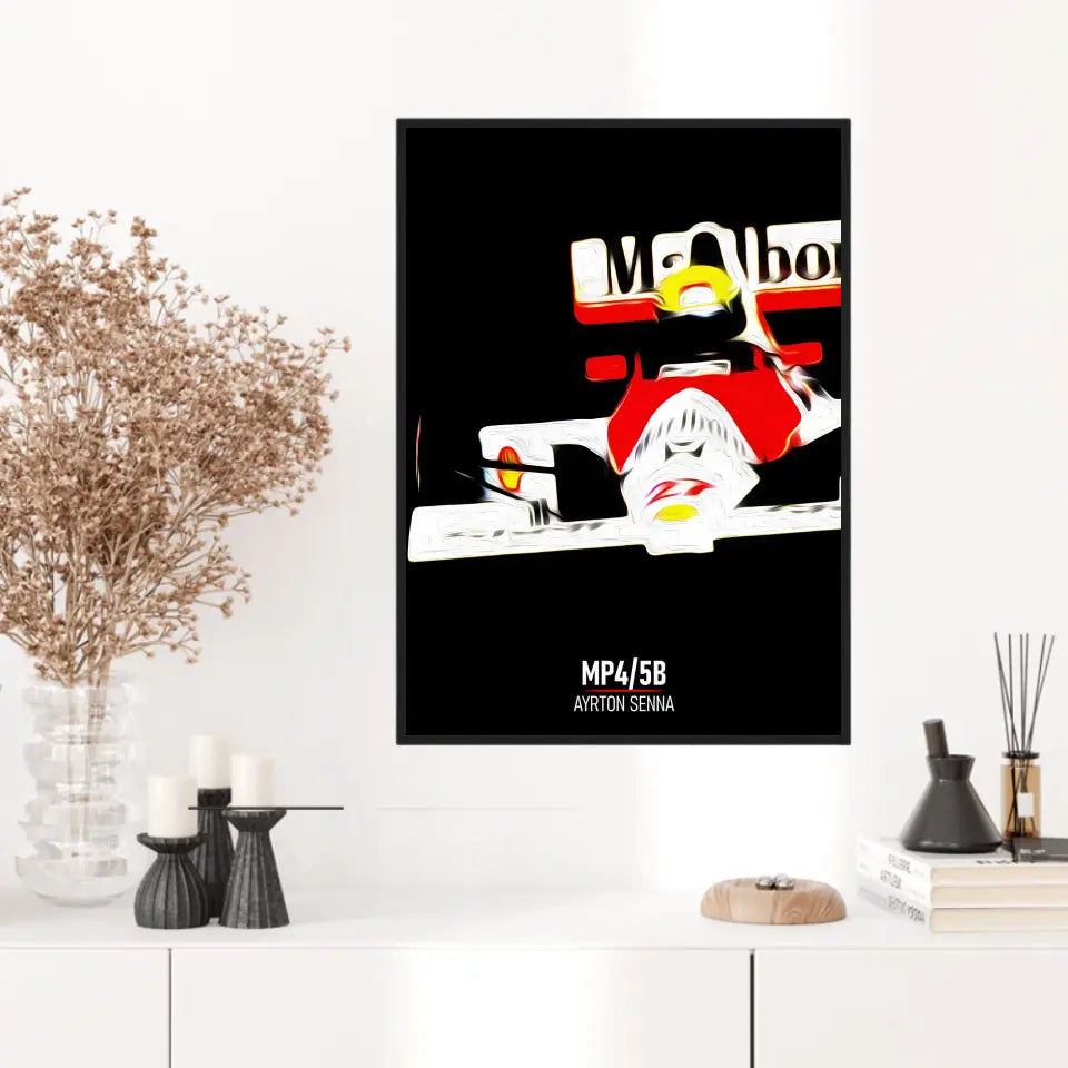 Affiche ou Tableau McLaren MP4 5B Ayrton Senna Formule 1