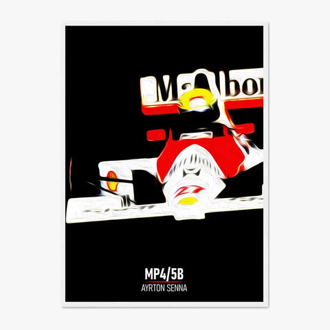 Affiche ou Tableau McLaren MP4 5B Ayrton Senna Formule 1