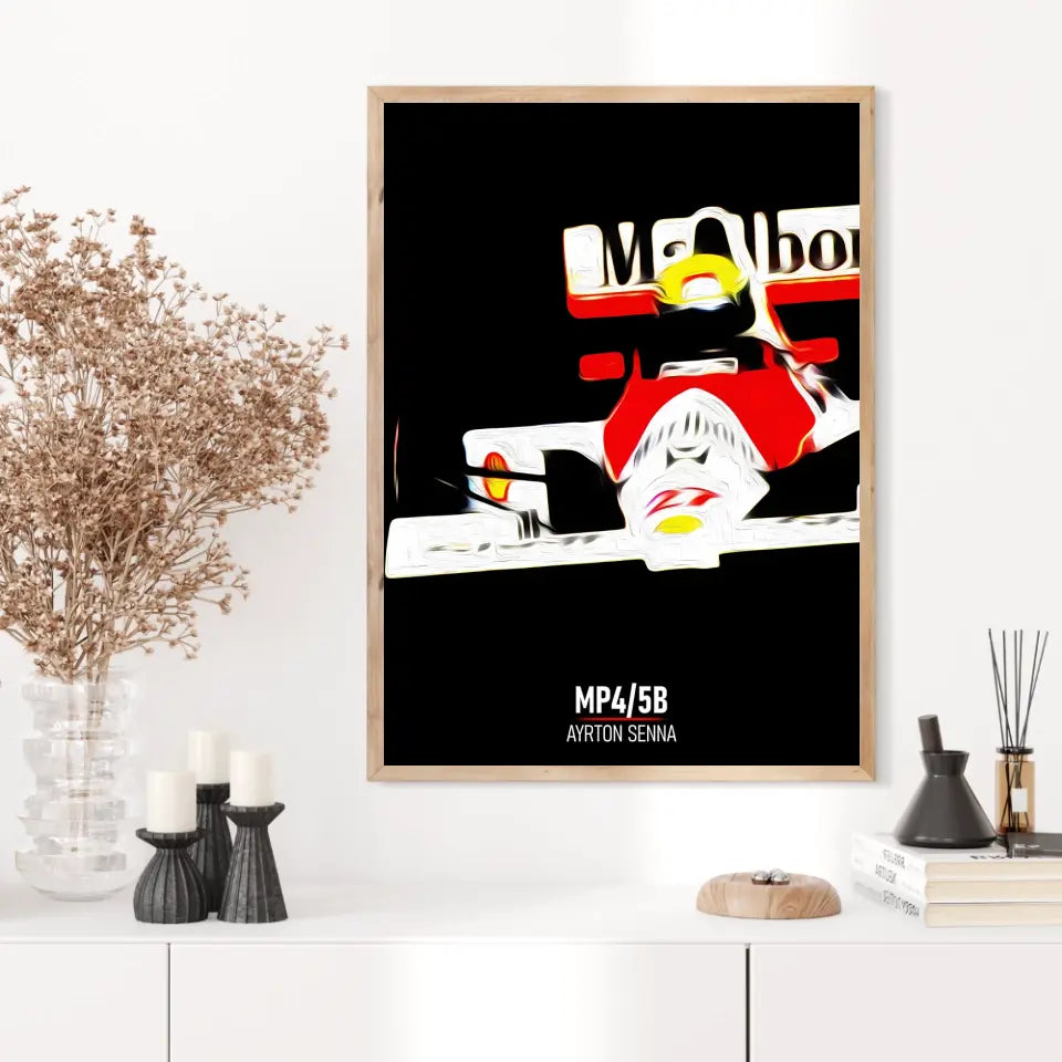 Affiche ou Tableau McLaren MP4 5B Ayrton Senna Formule 1