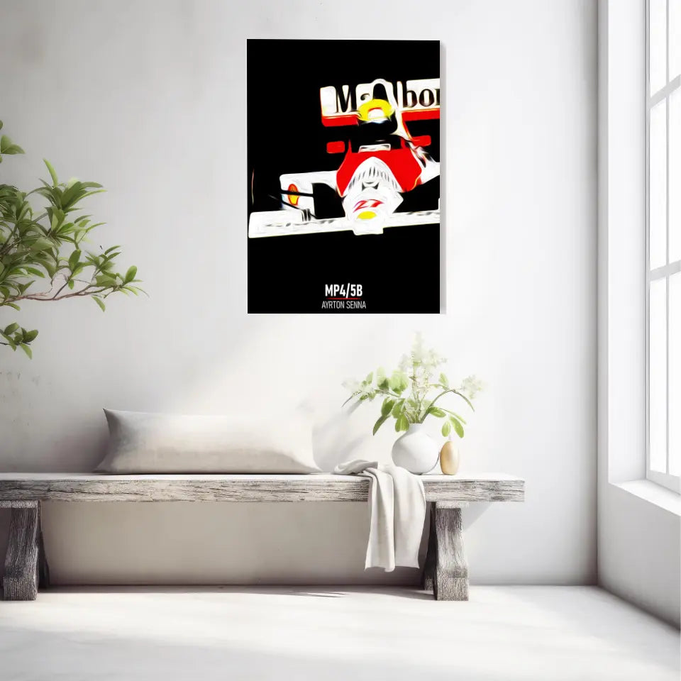 Affiche ou Tableau McLaren MP4 5B Ayrton Senna Formule 1