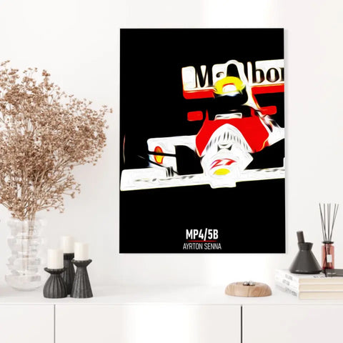 Affiche ou Tableau McLaren MP4 5B Ayrton Senna Formule 1