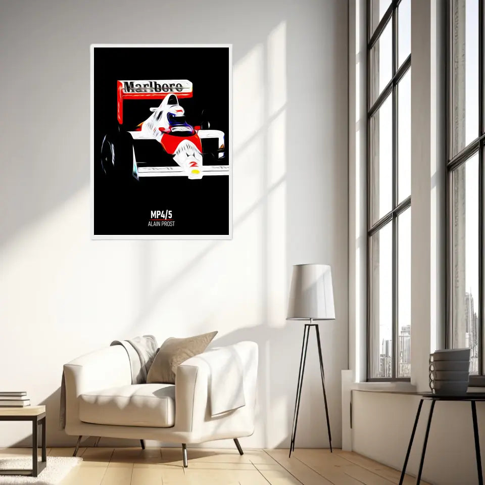 Affiche ou Tableau McLaren MP4 5 Alain Prost Formule 1
