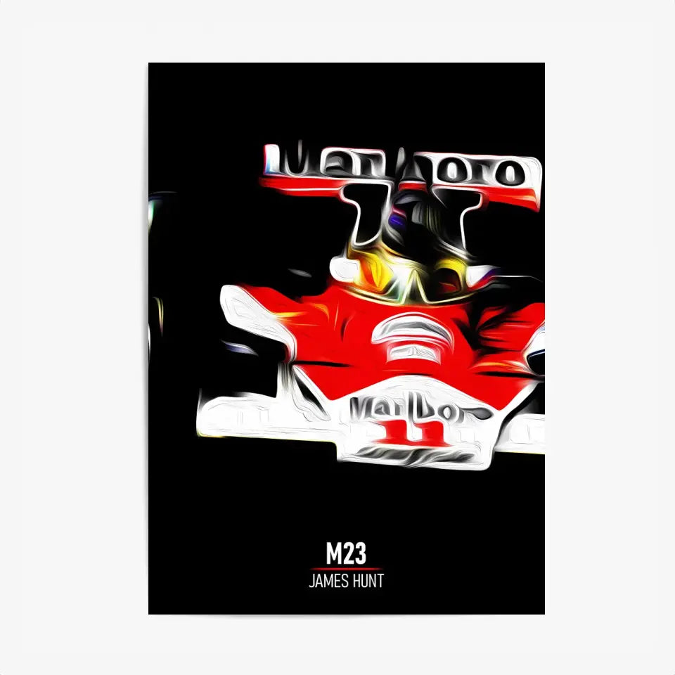 Affiche ou Tableau McLaren M23 James Hunt Formule 1