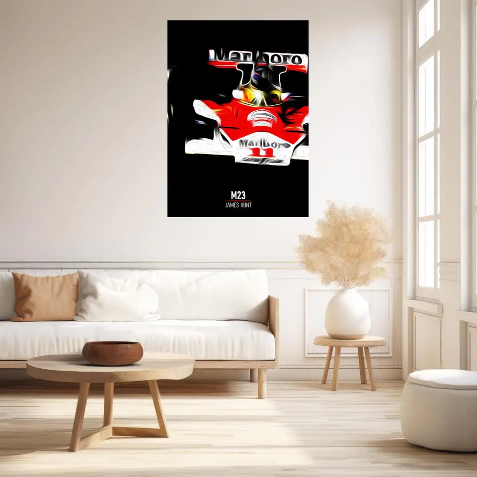 Affiche ou Tableau McLaren M23 James Hunt Formule 1