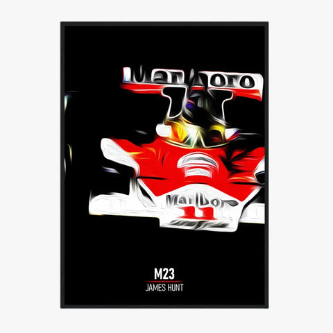 Affiche ou Tableau McLaren M23 James Hunt Formule 1