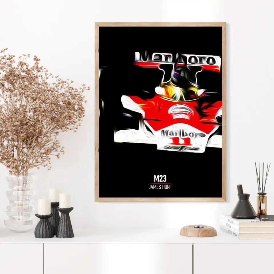 Affiche ou Tableau McLaren M23 James Hunt Formule 1