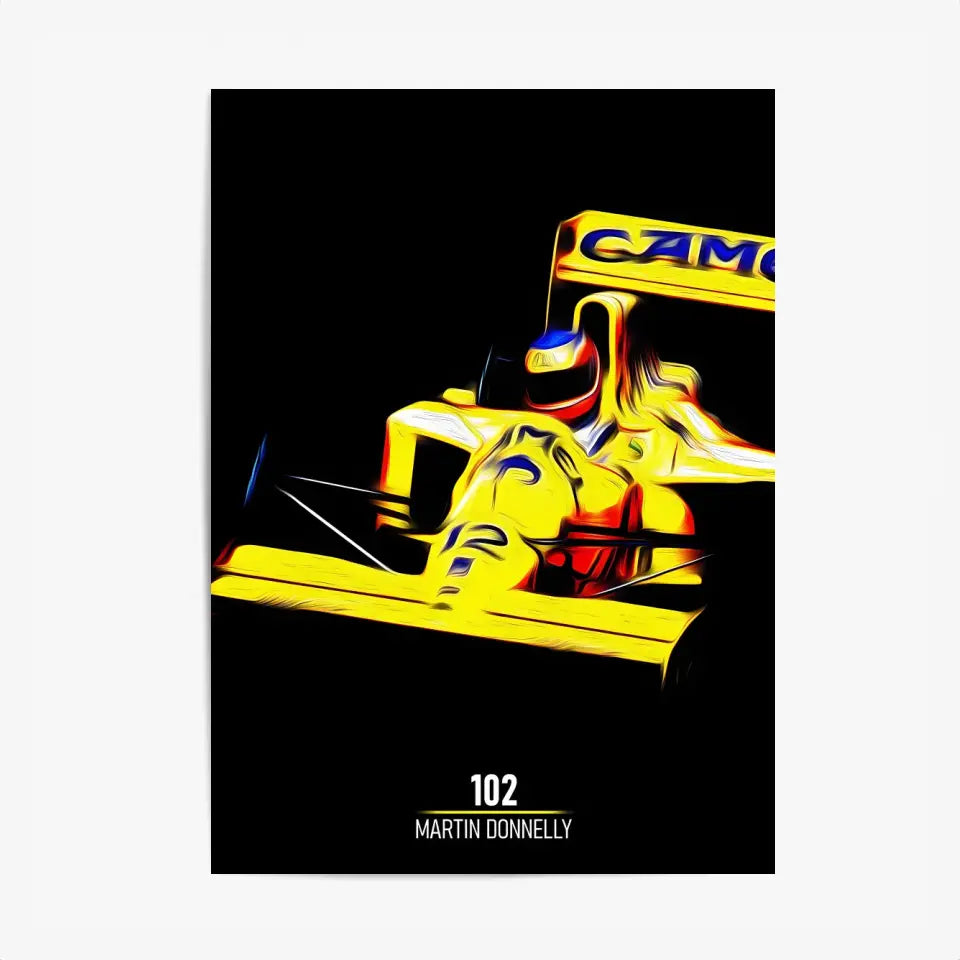 Affiche ou Tableau Lotus 102 Martin Donnelly Formule 1