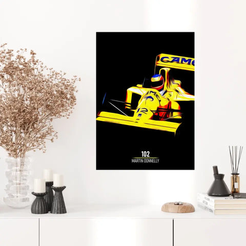 Affiche ou Tableau Lotus 102 Martin Donnelly Formule 1